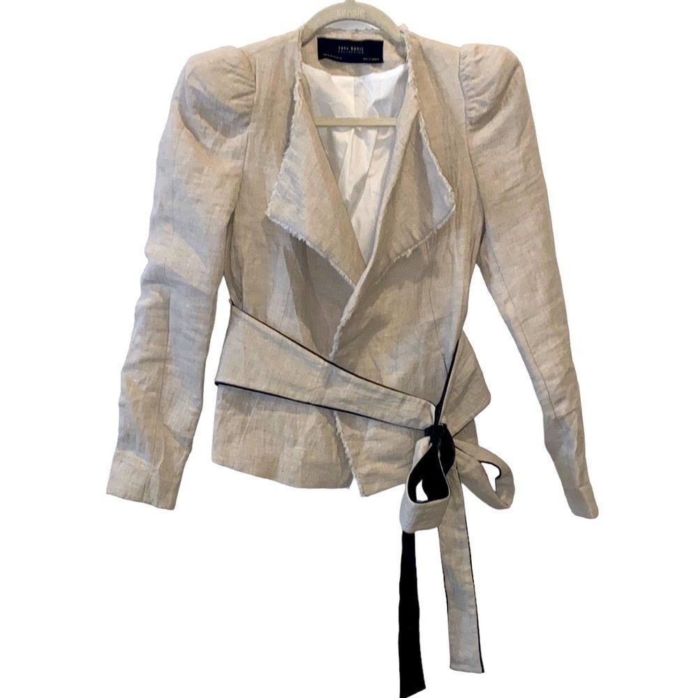 Zara Basic Collection Short Jacket Reversible Sas… - image 2